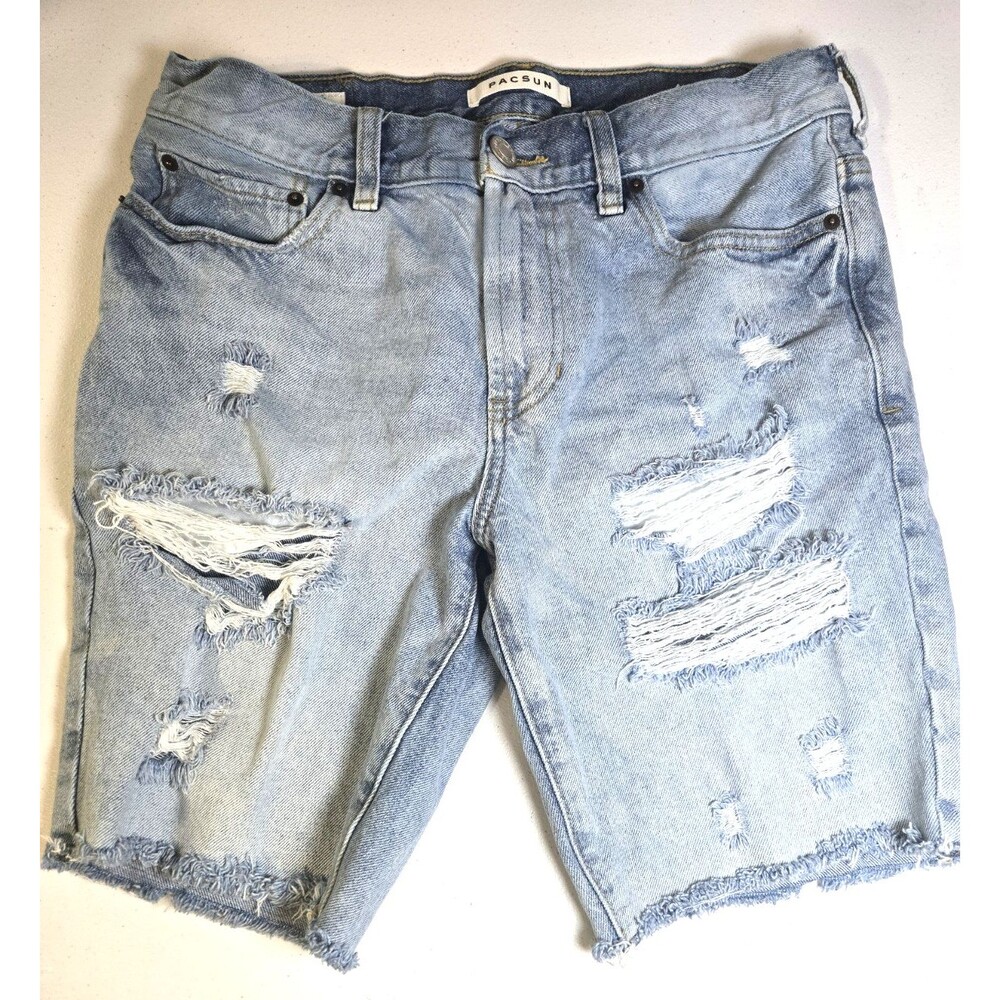 Pacsun Cut Off Jeans Size 31 Skinny Men’s Grunge Jorts Vertical Stretch Denim